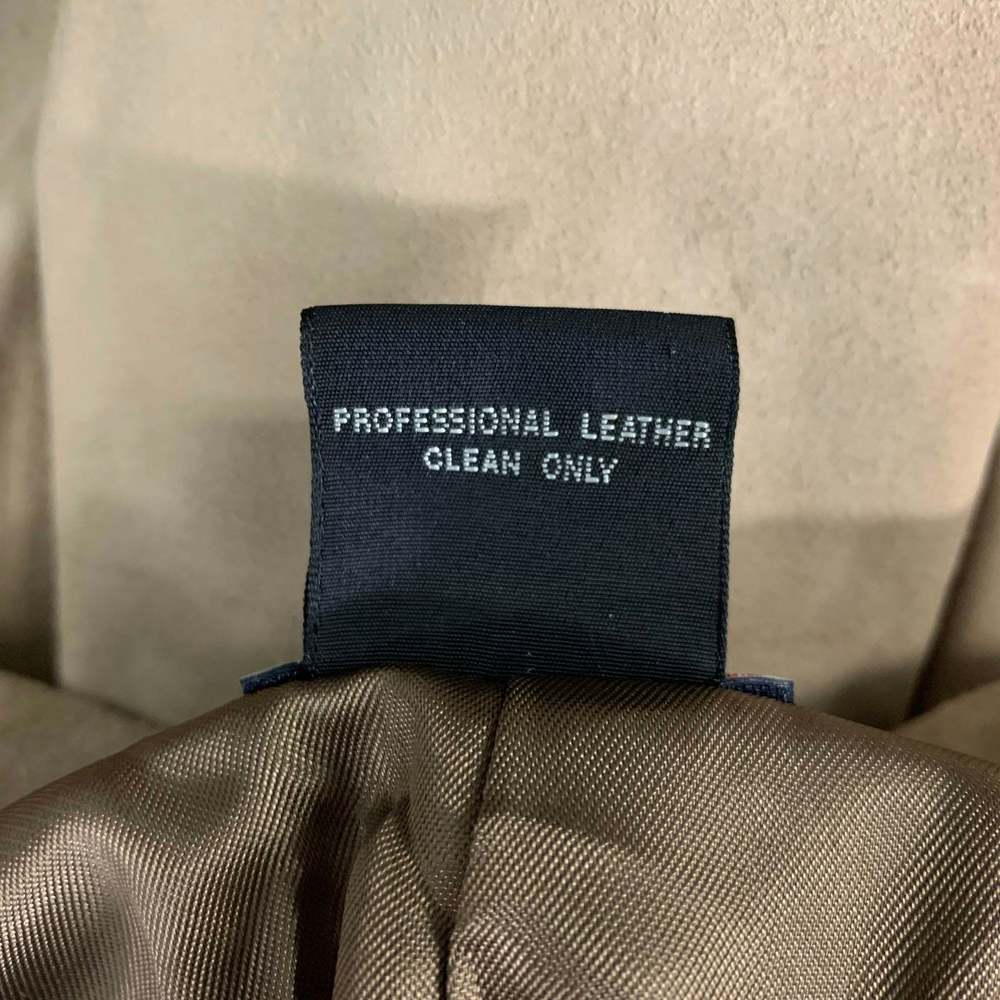 FACONNABLE Tan Suede Goat Skin Hidden Buttons Jacket - Picture 6 of 6